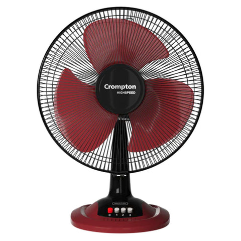 Crompton Hispeed Gale Plus Table Fan 400 mm Black Red 