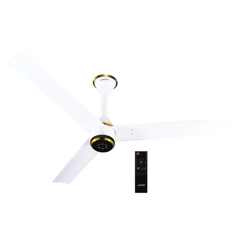 Luker Crown Plus BLDC Ceiling Fan With Remote Control 1200 mm White-White-Black-Gold 