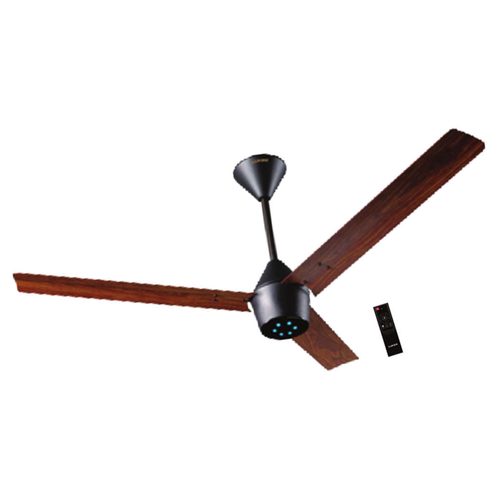 Luker Radial Wooden Range BLDC Ceiling Fan With Remote Control 1200 mm Black Rosewood Black