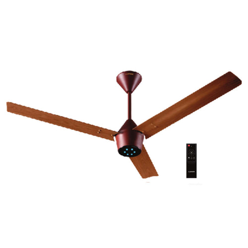 Luker Radial Wooden Range BLDC Ceiling Fan With Remote Control 1200 mm Brown Teakwood Black 