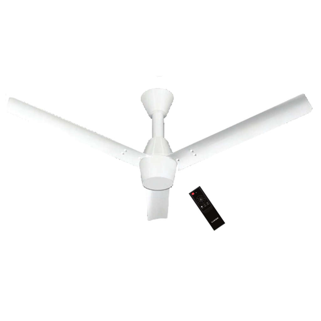 Luker Radial Glow BLDC Ceiling Fan With Remote Control 1200 mm White-White-3 In 1 