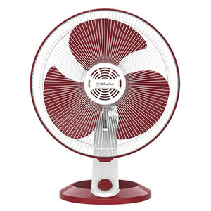 Bajaj Veloce HS Table Fan 400 mm White & Maroon 252139 