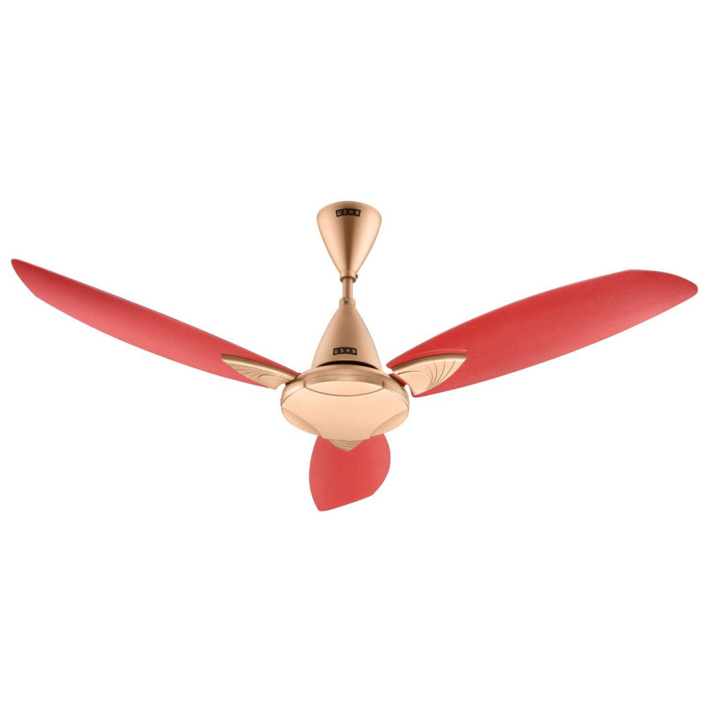 Usha Bloom Primrose Ceiling Fan Sparkle Golden & Cherry 1250mm