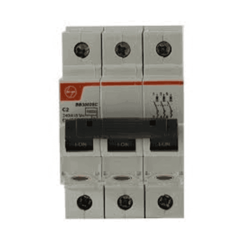 L&T Exora 10 A Three Pole C-Curve MCB – BB30100C