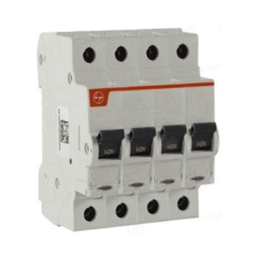 L&T Exora 10 A Four Pole C-Curve MCB – BB40100C