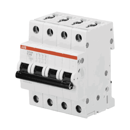 ABB MCB 0.5-63A 10 kA C Curve Four Pole S200M Series