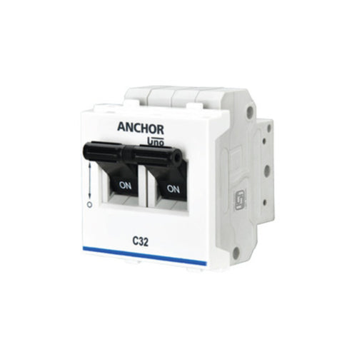 Anchor Roma C Type Mini Modular MCB Double Pole 6A-32A 