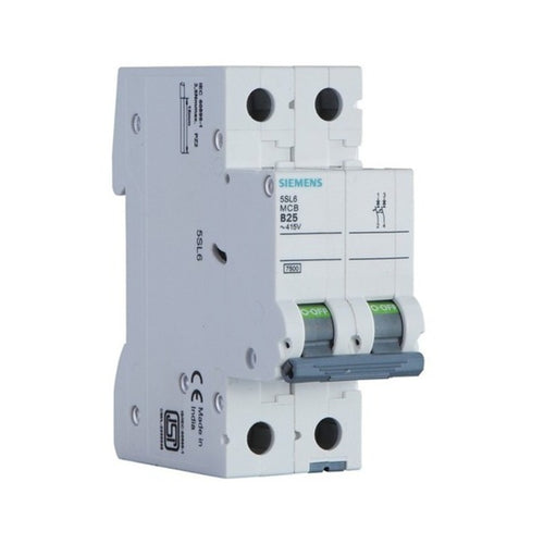 Siemens Betagard 5SL5 C Curve MCB Double Pole 0.5A-63A 