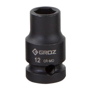 Groz 1/2 Inch Drive Hex Impact Sockets 