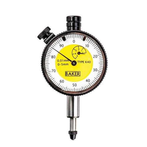 Baker Model 40 Plunger Type Dial Gauge 5mm K39 