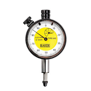 Baker Model 40 Plunger Type Dial Gauge 0.25inch K41 