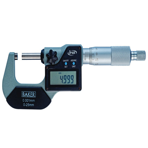 Baker Digital External Micrometer 0-25mm DMM25 