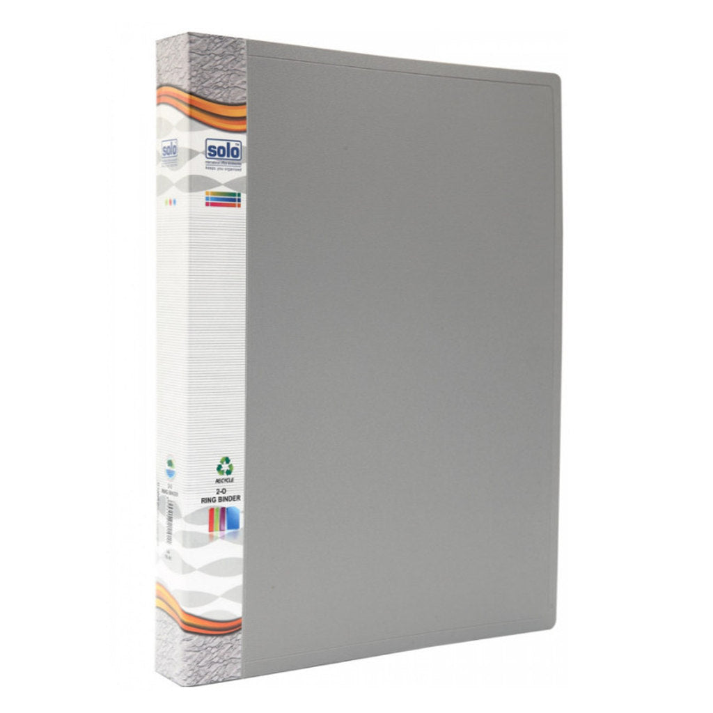 Solo Ring Binder-2-O-Ring Grey A4 RB 401 