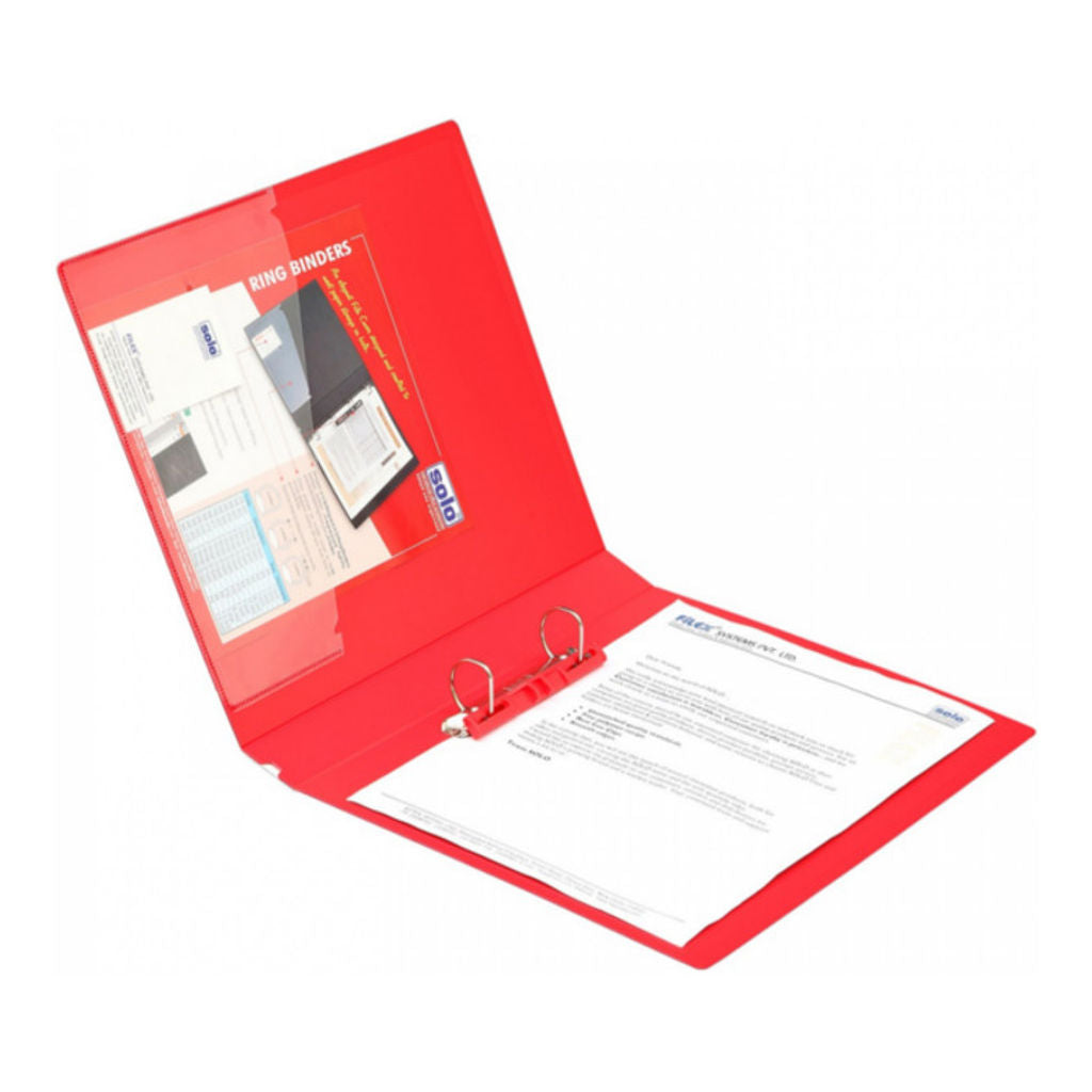 Solo Ring Binder-2-D-Ring Red A4 RB 402