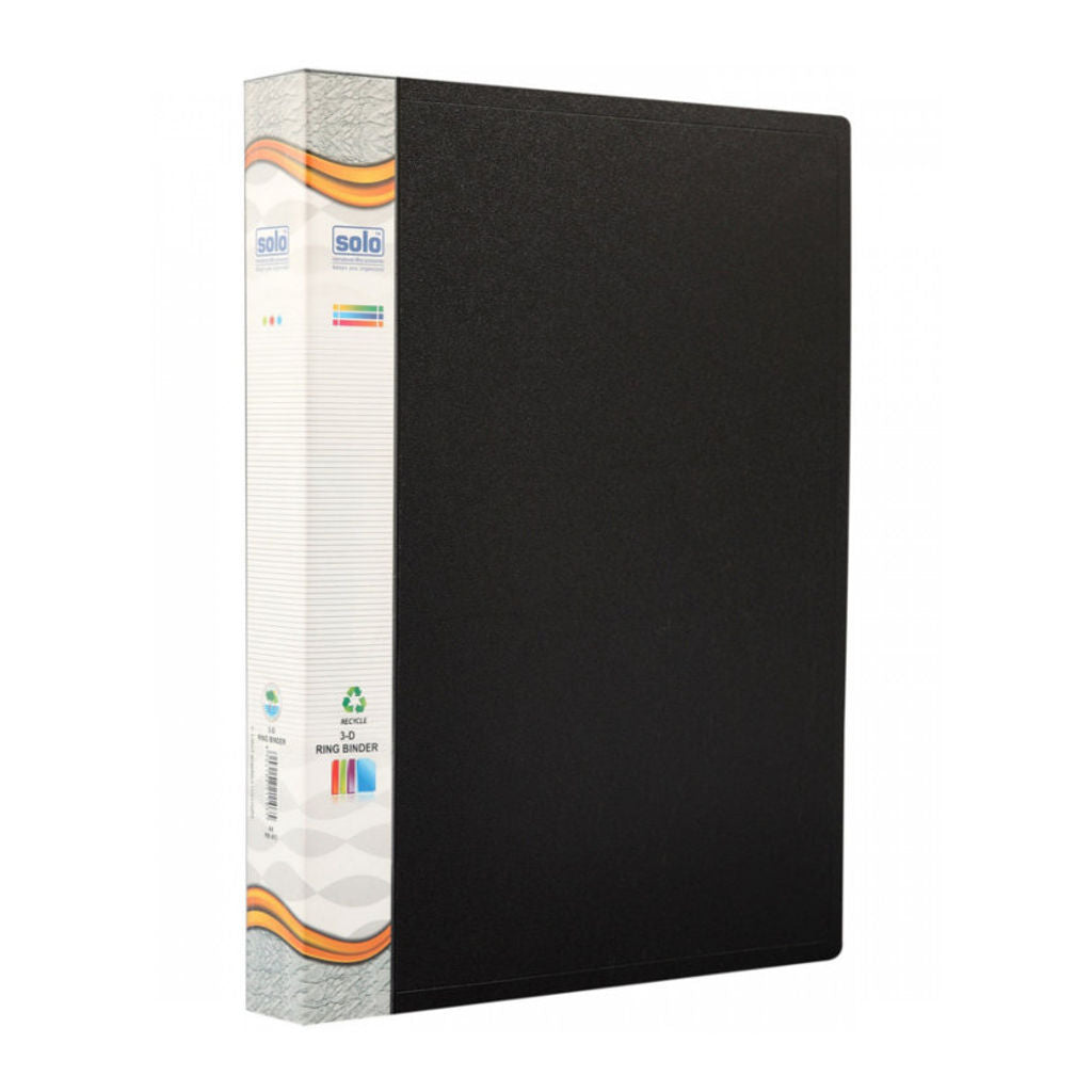 Solo Ring Binder-3-D-Ring Black A4 RB 403 