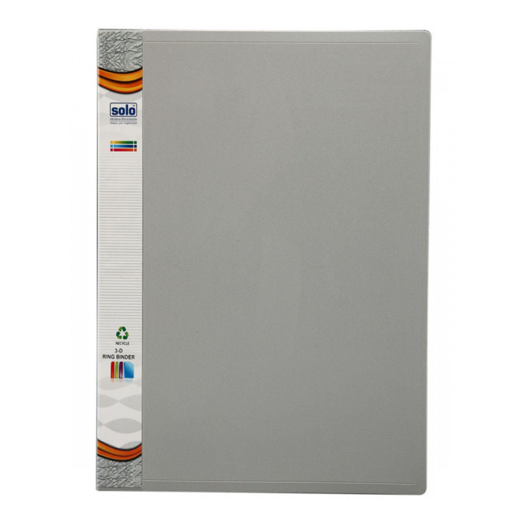 Solo Ring Binder-3-D-Ring Grey A4 RB 403 