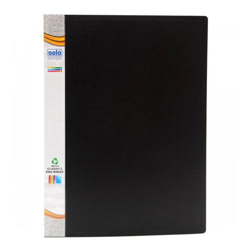 Solo Student’s Ring Binder 17mm Ring Black A4 RB 406 