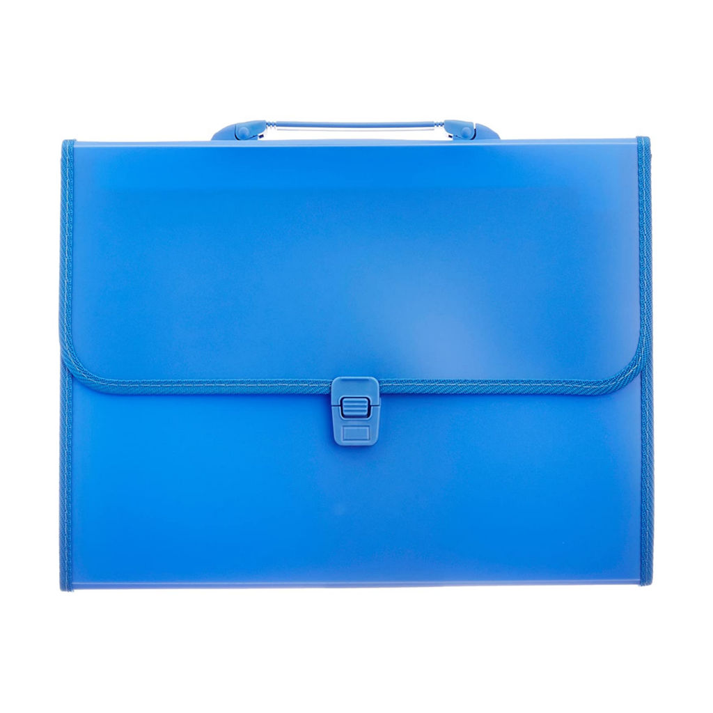 Solo Expanding File With Lock & Handle 12 Section Blue F/C Size EX 903 