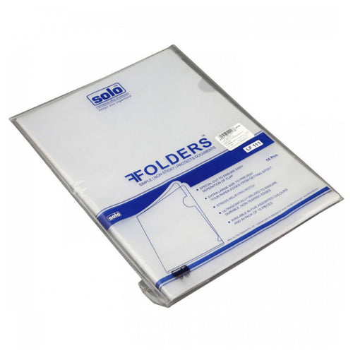 Solo Clear Holder With L Folder Transparent White F/C Size LF 111 