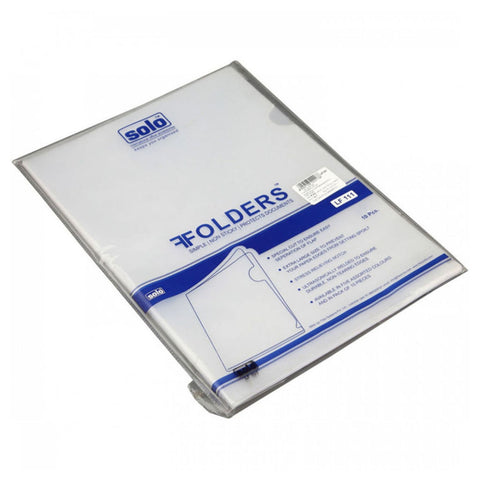 Solo Clear Holder With L Folder Transparent White F/C Size LF 111 