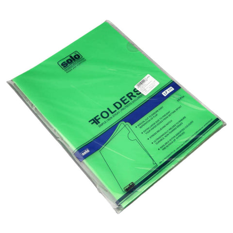 Solo Clear Holder With L Folder Transparent Green F/C Size LF 111 