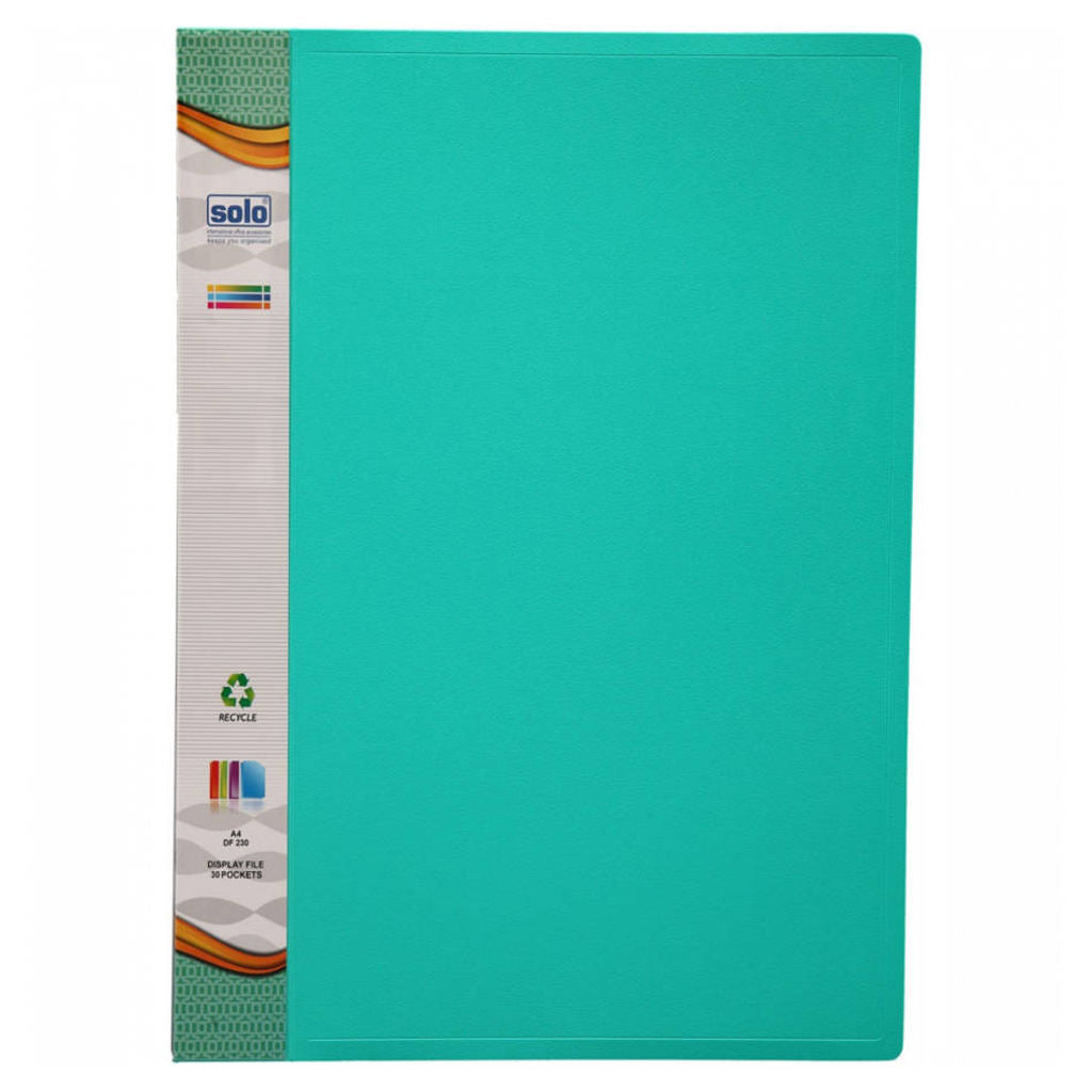 Solo Display File With 30 Pockets Tango Green A4 DF 230 