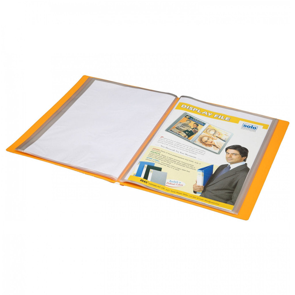 Solo Display File With 40 Pockets Tango Yellow A4 DF 202