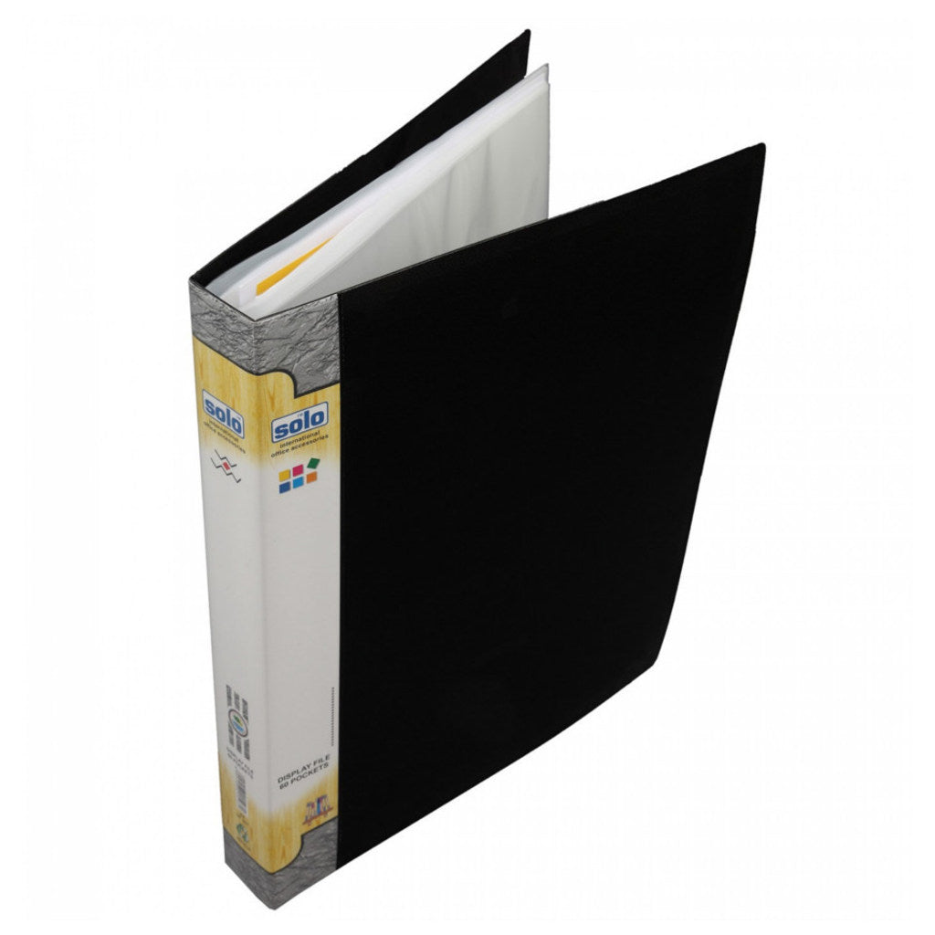 Solo Display File With 60 Pockets Black A4 DF 203