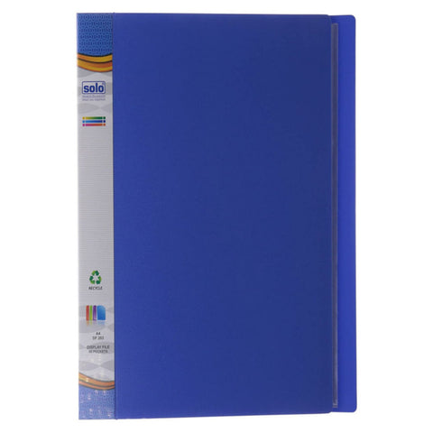 Solo Display File With 60 Pockets Blue A4 DF 203 