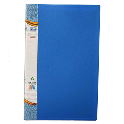 Solo Display File With 10 Pockets Blue F/C Size DF 210 