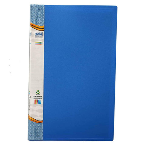 Solo Display File With 10 Pockets Blue F/C Size DF 210 