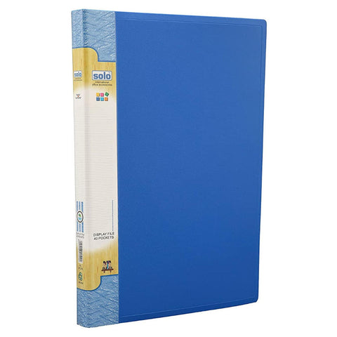 Solo Display File With 40 Pockets Blue F/C Size DF 212 