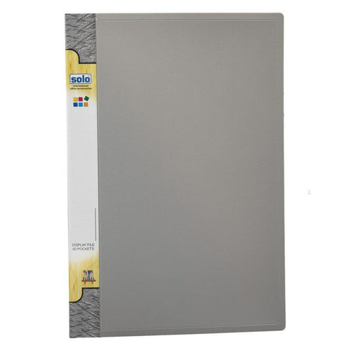 Solo Display File With 60 Pockets Grey F/C Size DF 213 