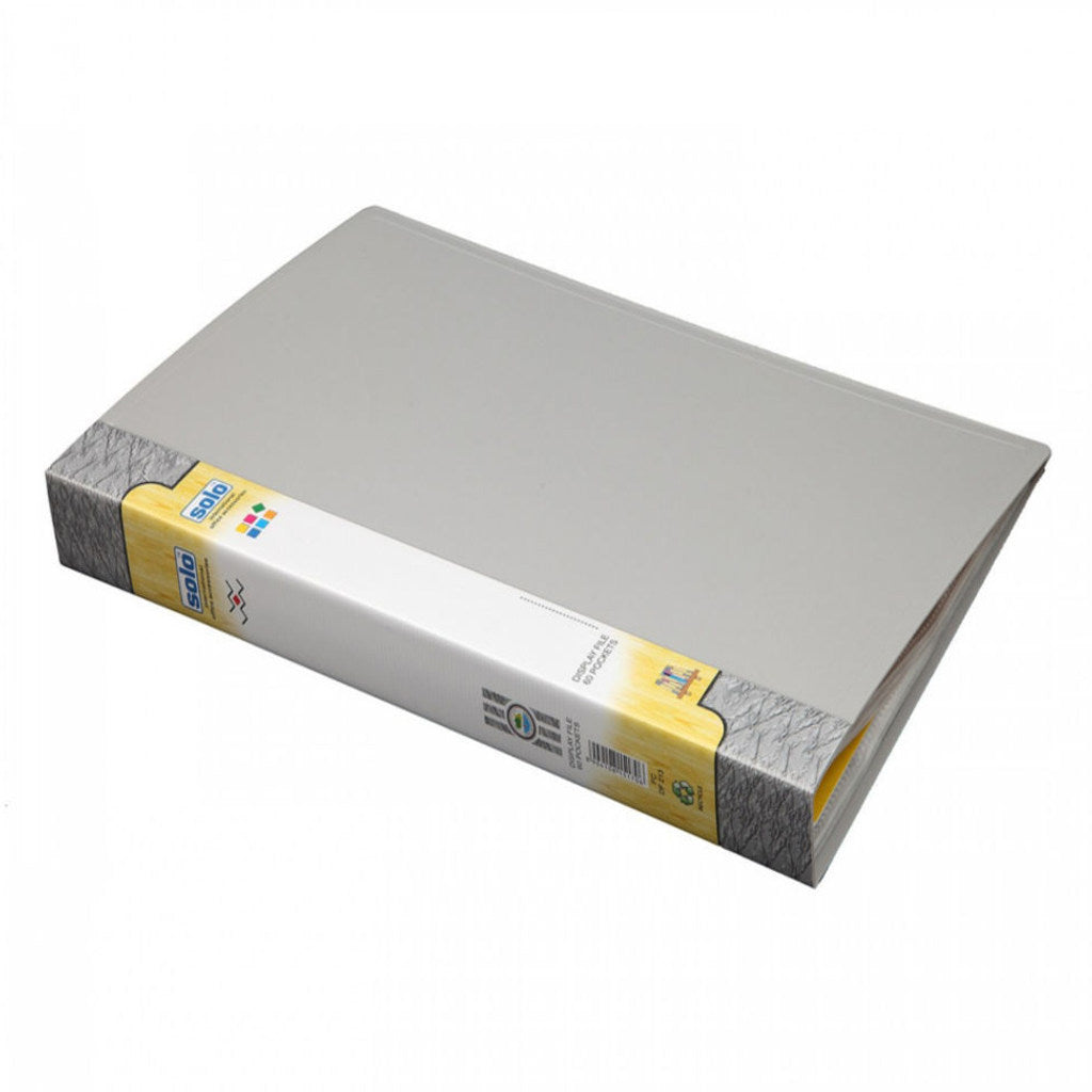 Solo Display File With 60 Pockets Grey F/C Size DF 213