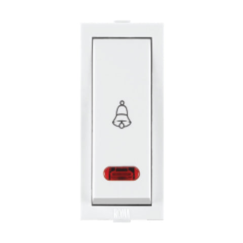 Anchor Roma Classic Bell Push Switch with Neon 10A White 21055 