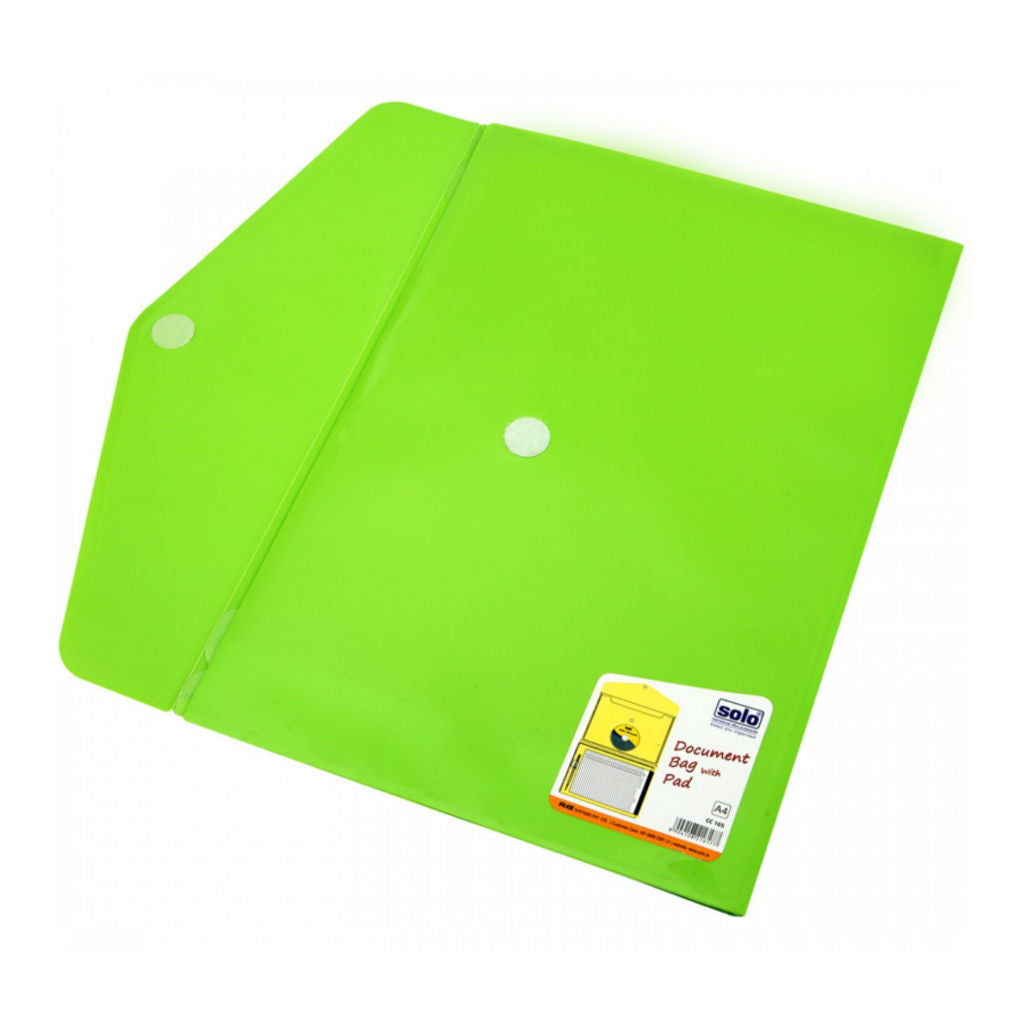 Solo Document Bag With Pad Tango Green A4 CC 105 