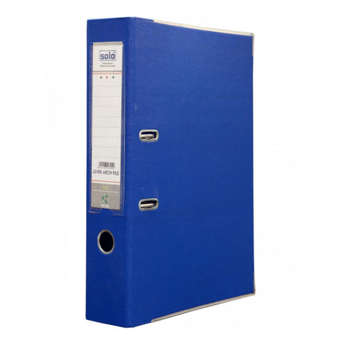 Solo Lever Arch File Blue 3 Inch Ring A4 LA 502 