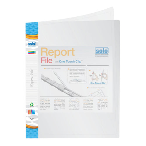 Solo Report File Transparent White A4 RF101 