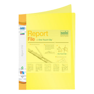 Solo Report File Transparent Yellow A4 RF101 