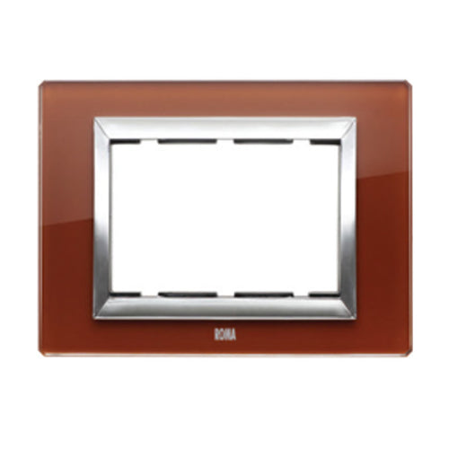 Anchor Roma Classic Vetro Glass Plates Regal Mahogany 