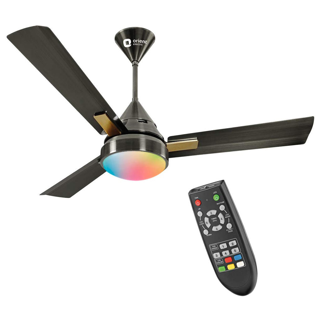 Orient Spectra Ceiling Fan With Remote 1200mm Brushed Brass 