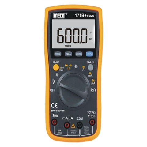 Meco TRMS Autoranging Digital Multimeter With Holster 3-5⁄6 Digit 6000 Count 171B+TRMS 