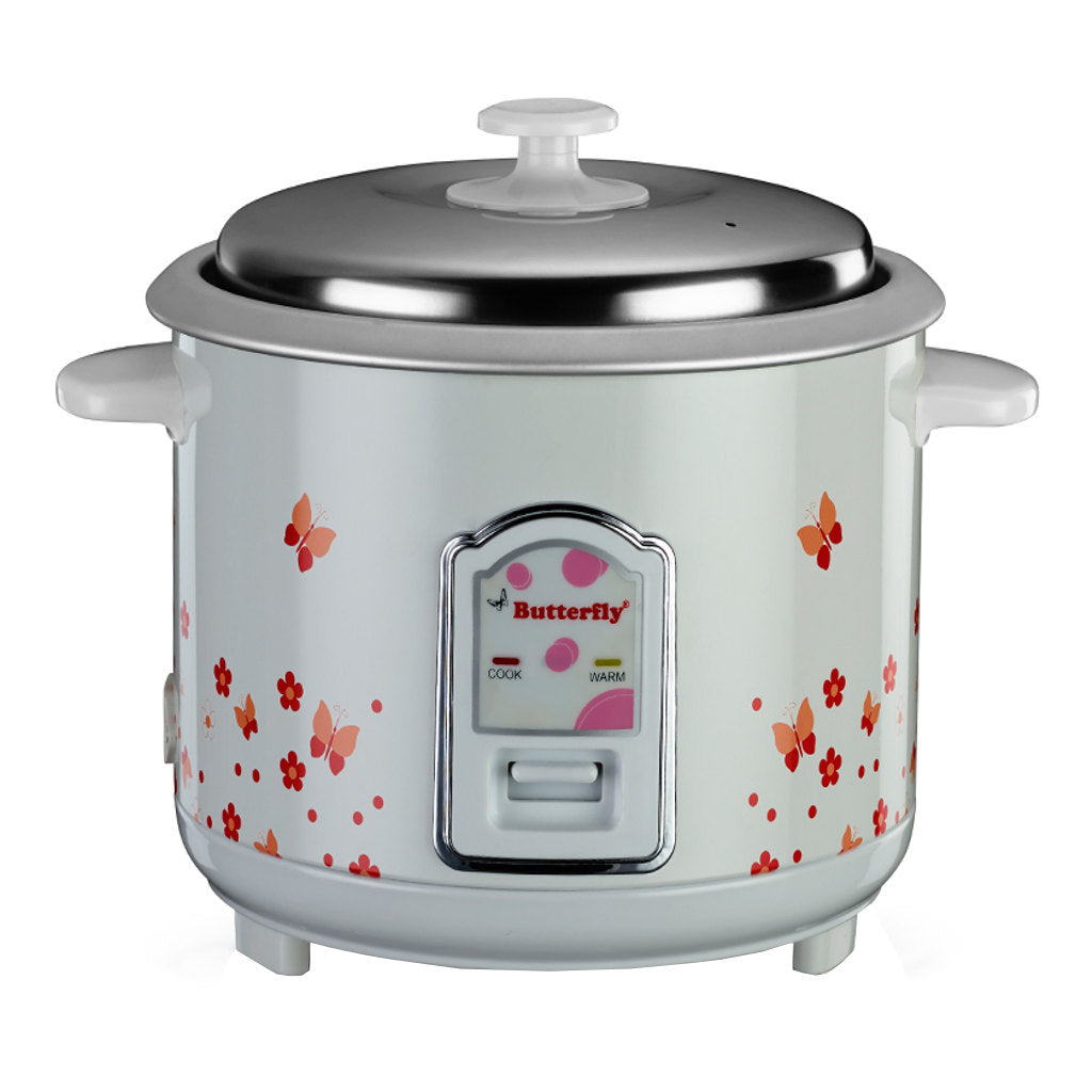 Butterfly Blossom Electric Rice Cooker 1.8Litre White 