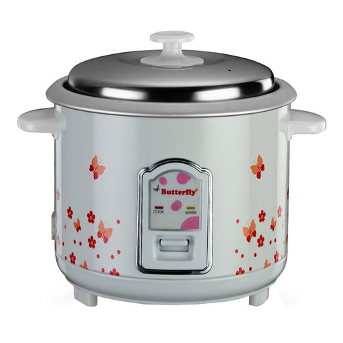 Butterfly Blossom Electric Rice Cooker 1.8Litre White 