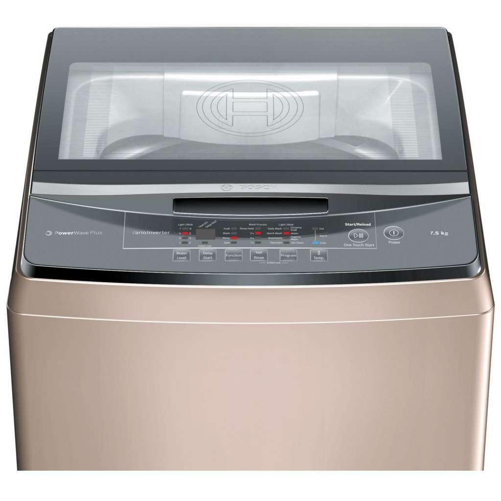 Bosch Top Loader Washing Machine 7.5kg 680RPM Champagne WOA752R0IN