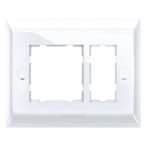 Anchor Ziva Single Mounting Plate 3Module White 68803 