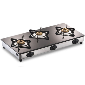 Butterfly Radiant 3 Burner Glass Top LPG Gas Stove 