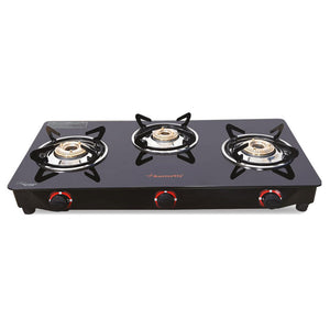 Butterfly Trio 3 Burner Glass Top LPG Gas Stove 