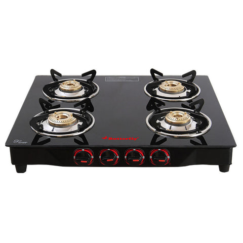 Butterfly Quadro 4 Burner Glass Top LPG Gas Stove 