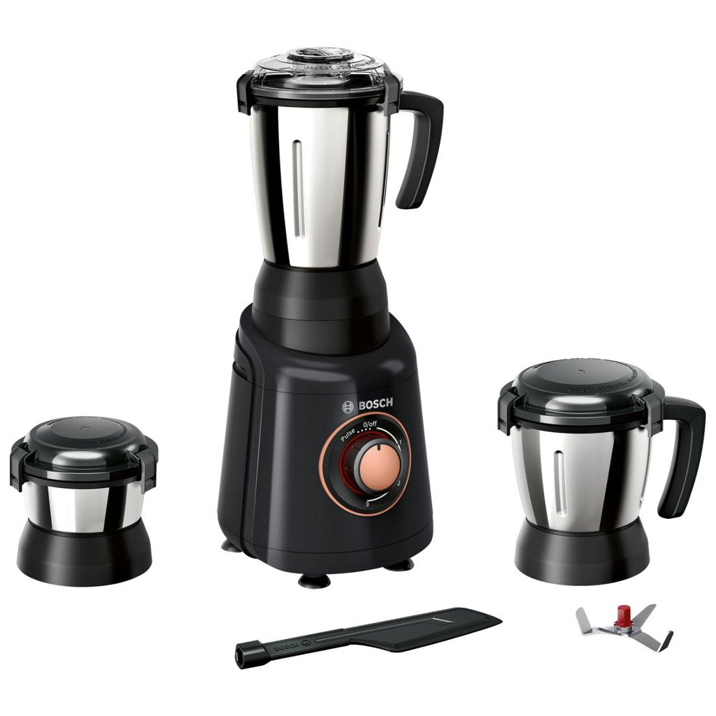 Bosch TrueMixx Radiance 3 Jars Mixer Grinder Black 600W MGM4331BIN 